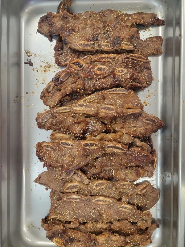 Kalbi catering tray from Son of Egg