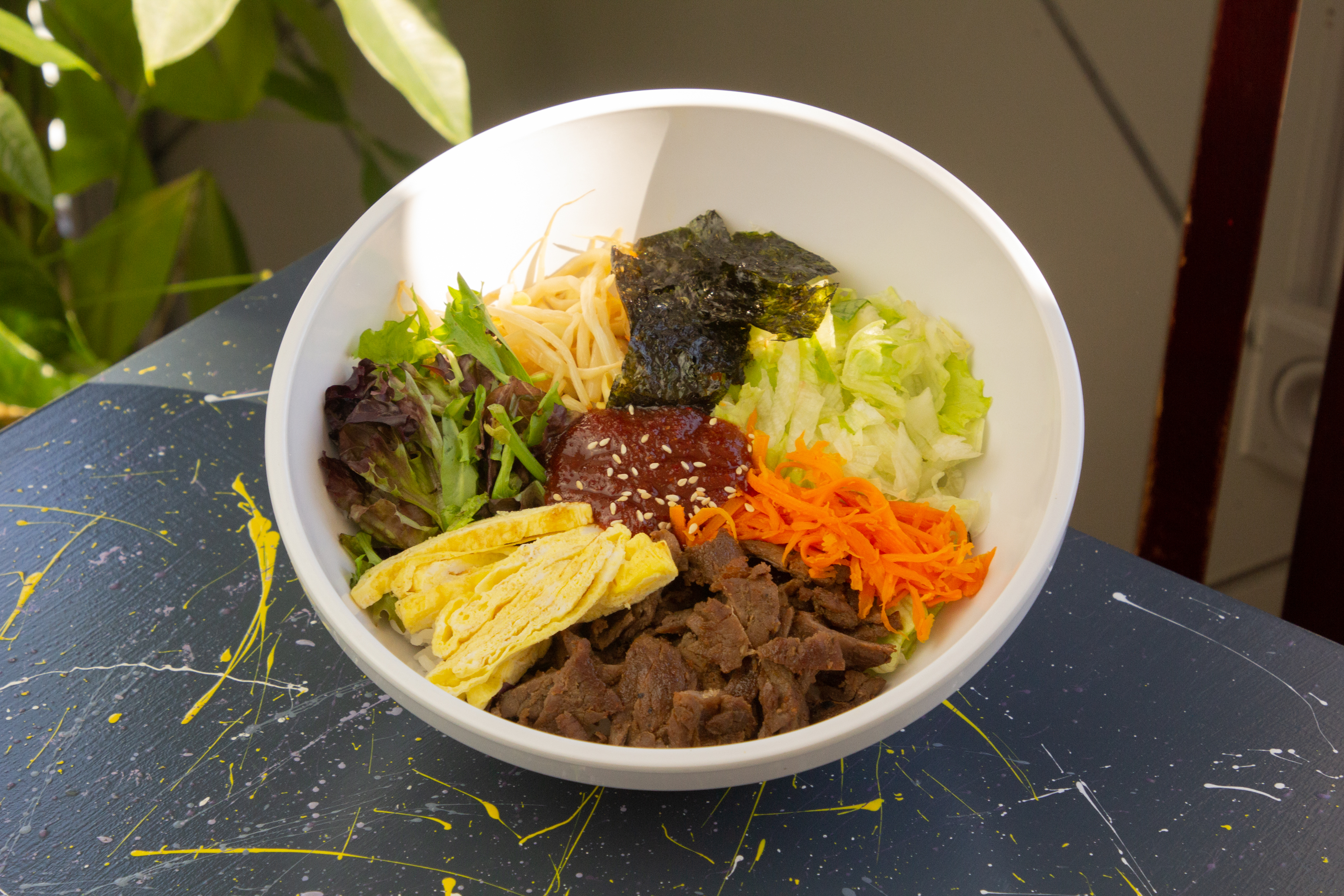 Mix-Well Bibimbap bowl at Son of Egg