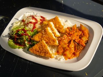 Vegan Chicken (Fried Tofu) at Son of Egg