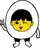 Jegg, our mascot, winking